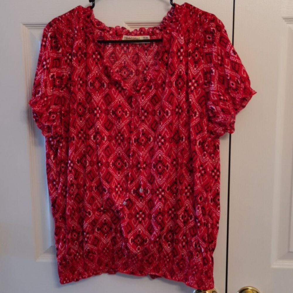 Plus size Faded Glory peasant top like new!!